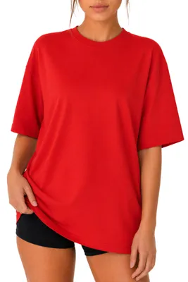 Produktbild von Reichstadt Damen Oversized T-Shirt 25RSW070 Red XXL