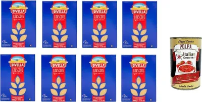 Produktbild von Divella Cous Cous - 8x 500 gr+ Italian Gourmet polpa 400g