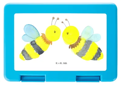 Produktbild von Mr. & Mrs. Panda Bento Box Biene Liebe - Weiß - Geschenk, Bentobox, Lebensmittel Aufbewahrungsbox, Speisebehälter, Lunchbox, Snackbox