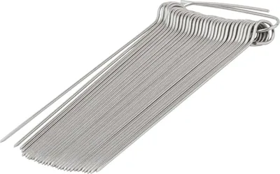 Immagine prodotto di Fmprofessional Set da 30 spiedini per barbecue, griglia,  in acciaio Inox, 10cm