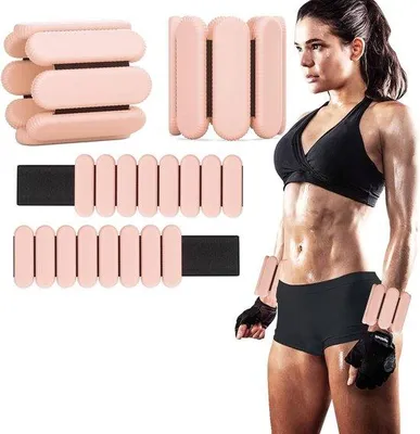 Obrázok produktu pre Silikónové fitness závažia pre ženy/mužov, vhodné na beh a jogging, 1 pár (každé 0,5 kg), do posilňovní, na jógu, pilates a silový tréning