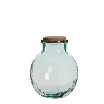 Produktbild von Mica Decorations Olly Vase - H25 x Ø21 cm - Recyceltes Glas - Transparent