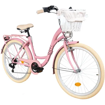 Produktbild von Damenfahrrad Davi Emma 26", 7 Gänge, 155-180 cm, Rosa/Creme