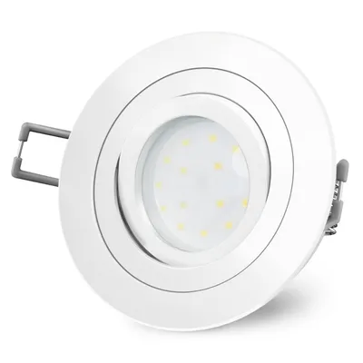 Produktbild von RF-2 LED Einbaustrahler Ultra flach 30mm rund weiß & schwenkbar - mit 4W LED Modul neutralweiß wechselbar kein Trafo nötig