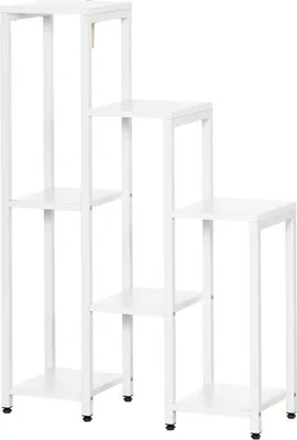 Immagine prodotto di Portavaso - Scaffale per piante con 7 ripiani | Colore: Bianco | Dimensioni: 65x23x94,5 cm