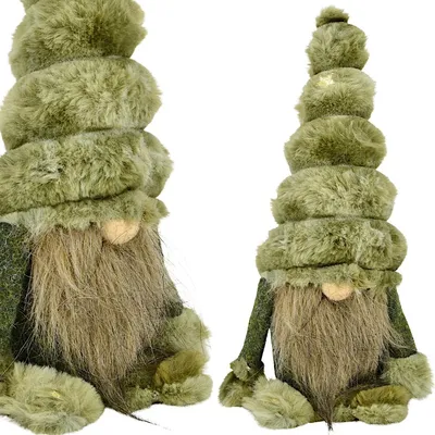 Imagen del producto de Mica Decorations, figura decorativa de Papá Noel, color verde, 26 cm