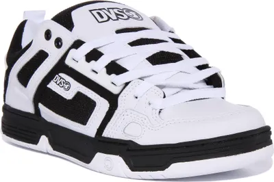 Produktbild von DVS Comanche Herren Schnürung Masche Panel Turnschuhe Weiß Schwarz – 9.5 UK - 44.5 EU - 10.5 US / White Black
