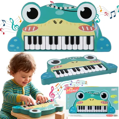 Produktbild von Elektronische Spielorgel in Froschform, Kinderklavier, Musikspielzeug, Kinderorgel ab 18 Monaten