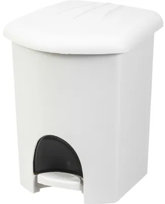Obrázok produktu pre plast team 13500800 plast team pedálový kôš na kozmetiku, 6 litrov, biely