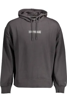 Produktbild von Stylisches Herren-Sweatshirt in Schwarz mit Kapuze und Kontrastdetails