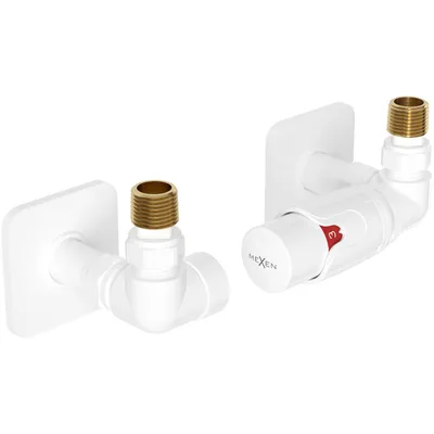 Produktbild von Mexen G00 axiales Thermostatset mit Abdeckung S, weiß - W903-900-909-20