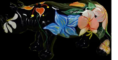Produktbild von Design Nashorn Figur Statue Skulptur Figuren Skulpturen Dekoration Deko 3095