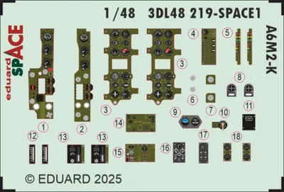 Produktbild von Eduard Accessories 3DL48219 - 1:48 A6M2-K SPACE EDUARD - Neu