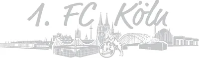 Produktbild von 1. FC Köln Autoaufkleber „Skyline" silber