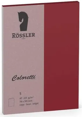 Produktbild von Coloretti Karten 5 Stück A7Hd Rosso