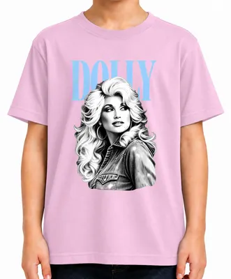 Obrázok produktu pre Tričko s motívom Dolly Parton, country speváčky, vintage/retro štýl, ružová farba, veľkosť 128