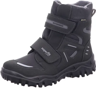 Produktbild von Superfit Gore-Tex Husky2 Klett Kinder Wasserdichter Winterstiefel mit Warmfutter Schwarz/Grau, 0-809080-0600