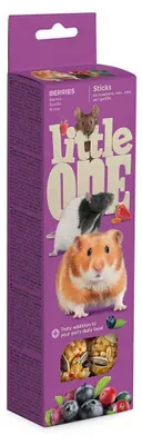 Imagen del producto de LITTLEONE Snacks para hámsteres, ratas, ratones, jerbos y otros roedores. Contenido: 8 paquetes de 120 g