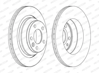 Produktbild von 2x FERODO Bremsscheibe DDF1698C für VW Multivan V (7HM 7HN 7HF 7EF 7EM 7EN)