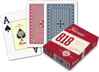 Obrázek produktu pro Fournier F21643 – Číslo 818-2 Jumbo Index, karetní hra, červená/modrá