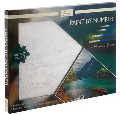 Image de Peinture par numéros sur toile Paysage 30x40 cm