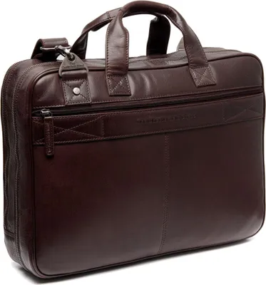 Produktbild von The Chesterfield Brand Businesstasche Umhängetasche mit Laptopfach Iseo Laptopbag Brown dunkelbraun