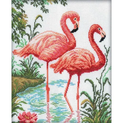 Immagine prodotto di RTO Set per punto croce "Flamingo" M106, schema contato, 26x31 cm