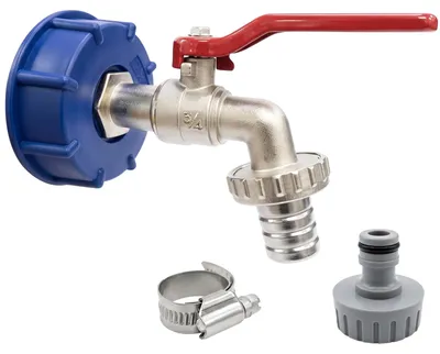IBC-Adapter S60x6 auf 1" BSP, Messing, 3/4"–1"