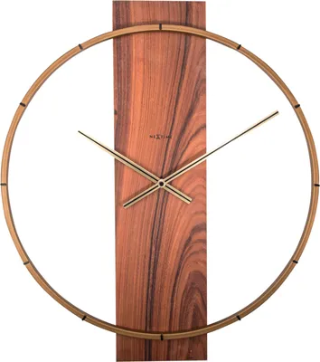 Produktbild von NeXtime 3195BR, Wand, Quarzuhr, andere, Braun, Edelstahl, Erwachsene