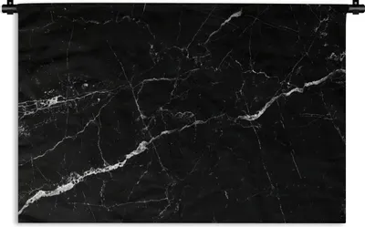 Produktbild von MuchoWow® Wandteppich Wandbehang Marmor - Schwarz - Marmoroptik - Weiß - Luxus - Stein 60x40 cm Tapisserie Dekoration Wandtuch - Wanddekorationen