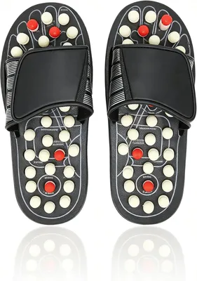 Productafbeelding van Acupressuur slippers, reflexologie slippers, slippers voor acupunctuurstimulatie, acupunctuurslippers voor pijnverlichting, stressbehandeling en gezondheidszorg (maat 44-45)