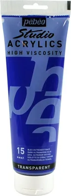 Immagine prodotto di Colore acrilico trasparente - Blu scuro - 250 ml