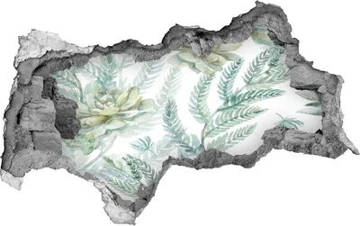 Produktbild von Selbstklebender Loch-3D-Aufkleber 95x73 cm Blüten und Blätter