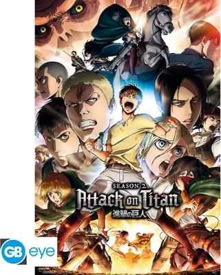 Image de Attack On Titan Poster Saison 2 Key Art 61 x 91,5 cm