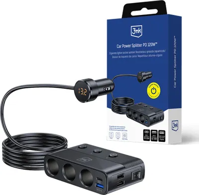 Obrázek produktu pro 3MK 5903108605533, Auto, Zapalovač na doutníky, 24 V, 1 m, Černá