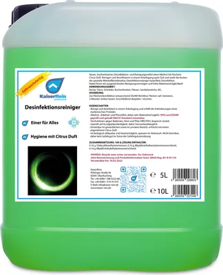 Produktbild von KaiserRein Desinfektionsspray 5 L Kanister schonendes Desinfektionsmittel zur Flächendesinfektion I ohne Alkohol I begrenzt virozid I Desinfektionsreiniger