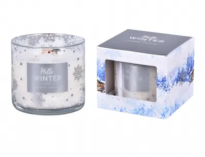 Obrázok produktu pre Sviečka v skle s vôňou HELLO WINTER 400g