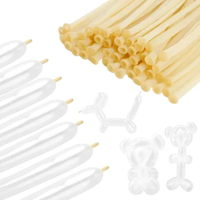 Produktbild von Transparente Modellierballons 260 mm - Set von 30 Stück für Tierfiguren und Dekoration - Geburtstagsfeiern, Hochzeiten, Feste - Dehnbare Ballons