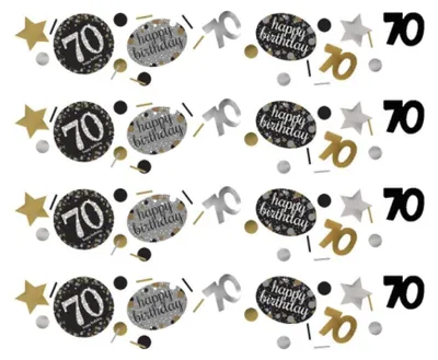 Konfetti Goldene Feier 70. Geburtstag 34g Mehrfarbig