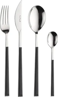 Immagine prodotto di PINTI 1929 Set di posate di design in acciaio inox da 24 pezzi SUSHI QUEEN Ebano