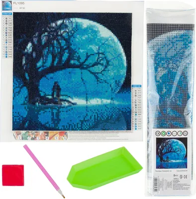 Produktbild von Diamant-Stickerei Malerei 3D Mond