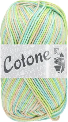 Produktbild von Lana Grossa - Cotone Print 0359 hellbeige hellgrün minttürkis zartgrün