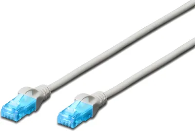 Produktbild von Digitus CAT 5e U/UTP Patchkabel, 0,5 m, Cat5e, U/UTP (UTP), RJ-45, RJ-45, Grau
