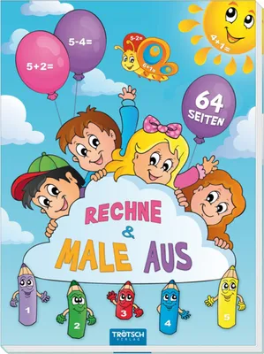 Produktbild von TRÖTSCH Übungsbuch "Rechne und male aus" 64 Seiten