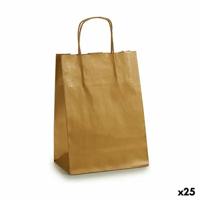 Image de Sacs en papier or (24 x 12 x 40 cm) (25 pièces)