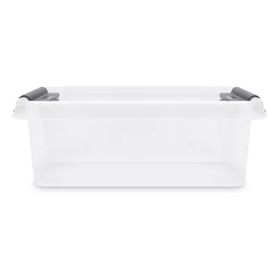 Image de Boîte de rangement avec couvercle code QR transparent 21 litres Boîte de rangement