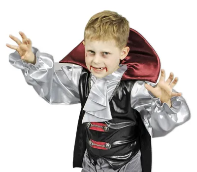 Produktbild von Vampir Dracula Kostüm für Kinder Größe: 140-152