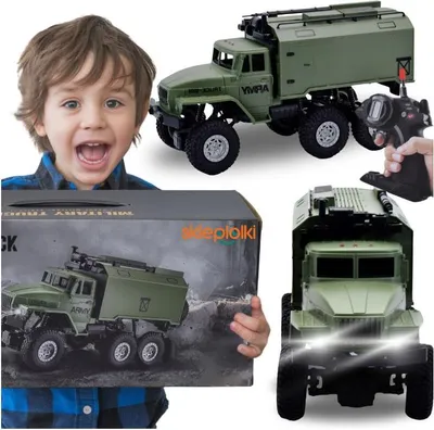Immagine prodotto di Lolex | Veicolo militare telecomandato Ural - 45 cm - con luci e suoni - Design realistico
