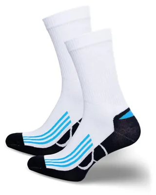 Imagen del producto de Calcetines para hombre Milena, algodón de alta calidad, diseño deportivo, blanco y negro, tallas 44-46