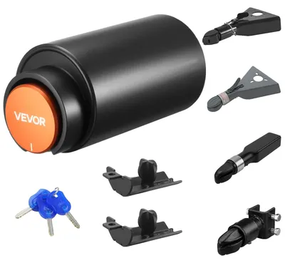 Image de Antivol de remorque VEVOR, compatible avec les attelages de 50,6 mm et 58,7 mm, antivol avec 3 clés, résistant à la corrosion, antivol pour camping-cars, remorques, bateaux
